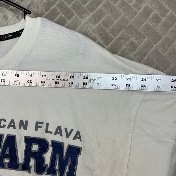 Phat Farm Mens XL T-Shirt White Long Sleeve Vintage Y2K Logo Graphic Street Wear - Picture 6 of 15